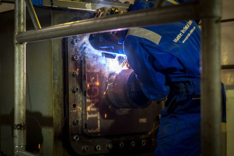 Water backed welding test