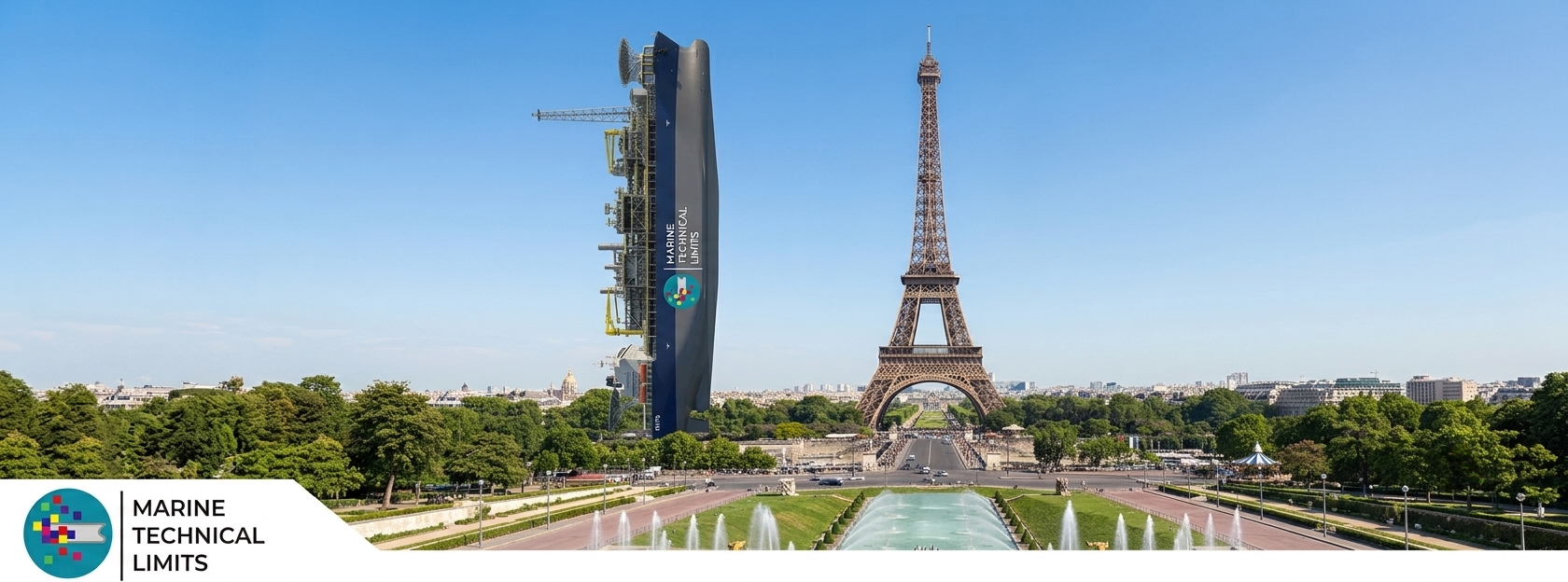 For scale: a comparison of the size of an FPSO with the Eiffel Tower