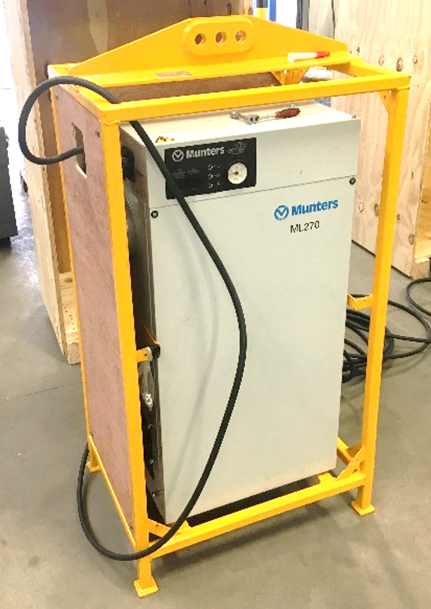 Desiccant dehumidification unit used for atmospheric control during tank coating refurbishment projects, helping reduce humidity and prevent condensation in confined spaces.